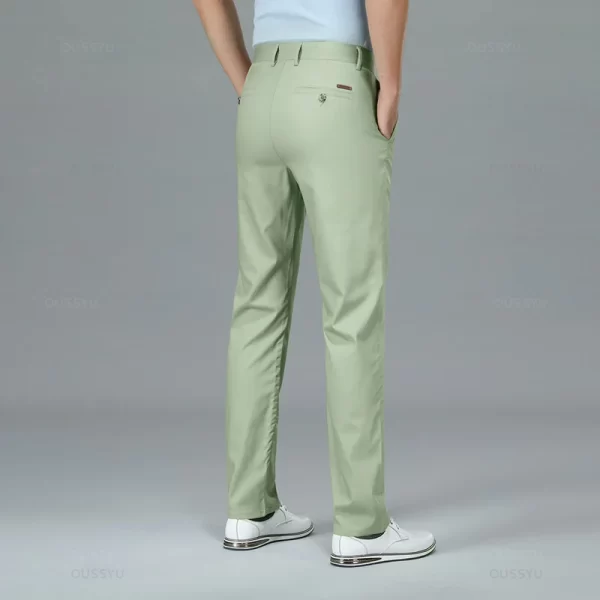 Spring Summer High Quality Luxury Straight Business Suit Pants Men Bamboo Fiber Designer Elegant Casual Long Formal Trouser Male - Image 4
