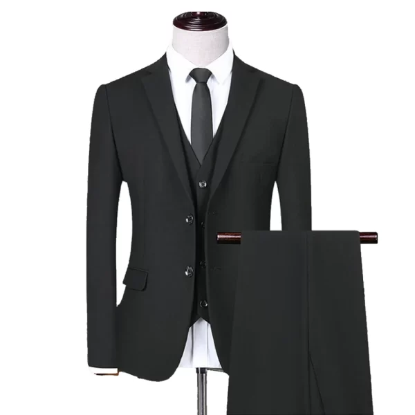 High Quality Wedding Suits For Men Elegant Blazers Set 3 Pieces Formal Classic Jackets Vest Pants Full Coats Luxury 2024 Costume - Image 5